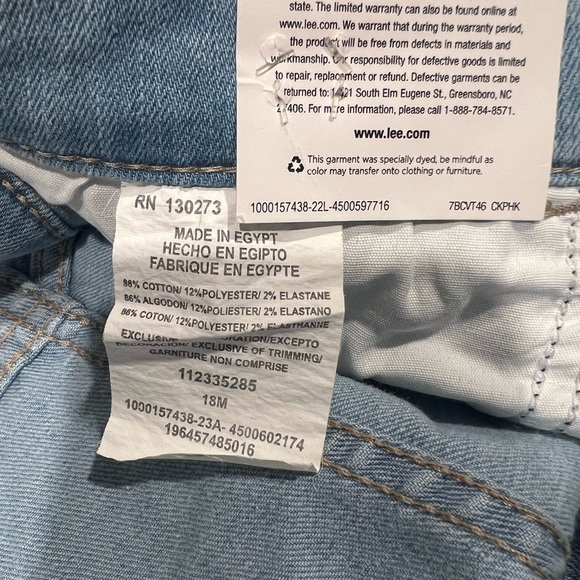 Lee Blue Jean Shorts Relaxed Fit - Picture 5 of 5